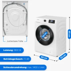 Bomann® Waschmaschine 8kg Mit Max. 1400 U/min - Effizienter, Leiser Und Langlebiger Invertermotor, 15 Waschprogrammen, Und Endzweitvorwahl, Washing Machine Mit Dampffunktion - WA 7185 15 Bomann® Waschmaschine 8kg Mit Max. 1400 U/min - Effizienter, Leiser Und Langlebiger Invertermotor, 15 Waschprogrammen, Und Endzweitvorwahl, Washing Machine Mit Dampffunktion - WA 7185 -Hoovery Geschaft 00e3a3bd7b623ac94f10bef58b301b3e