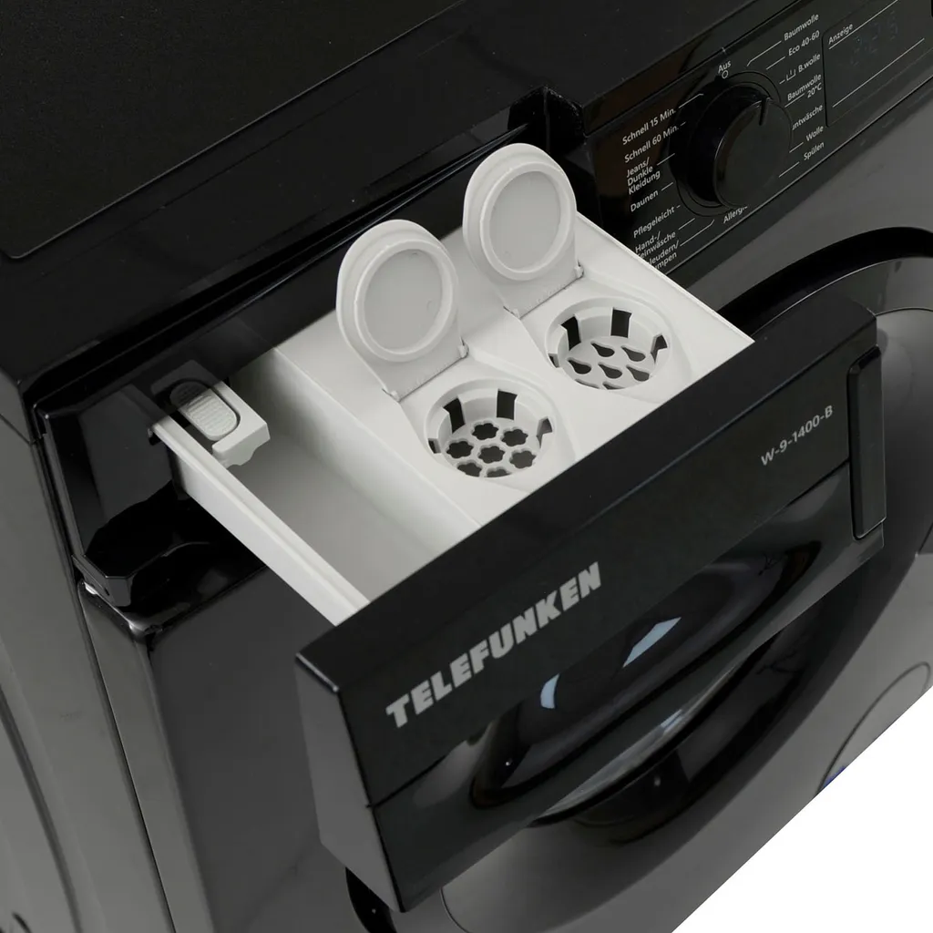 Telefunken W-9-1400-B Waschmaschine (9 Kg / 1400 U/Min) Mit LED Display, Mengenautomatik, Dosierungsautomatik, Inverter Motor 13 Telefunken W-9-1400-B Waschmaschine (9 Kg / 1400 U/Min) Mit LED Display, Mengenautomatik, Dosierungsautomatik, Inverter Motor – Bild 11