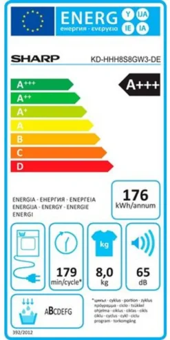 Sharp KD-HHH8S8GW3-DE Wäschetrockner Trockner Wärmepumpentrockner 8kg -Hoovery Geschaft 0f7f79eea7ec09999e7307651c9ac2c4