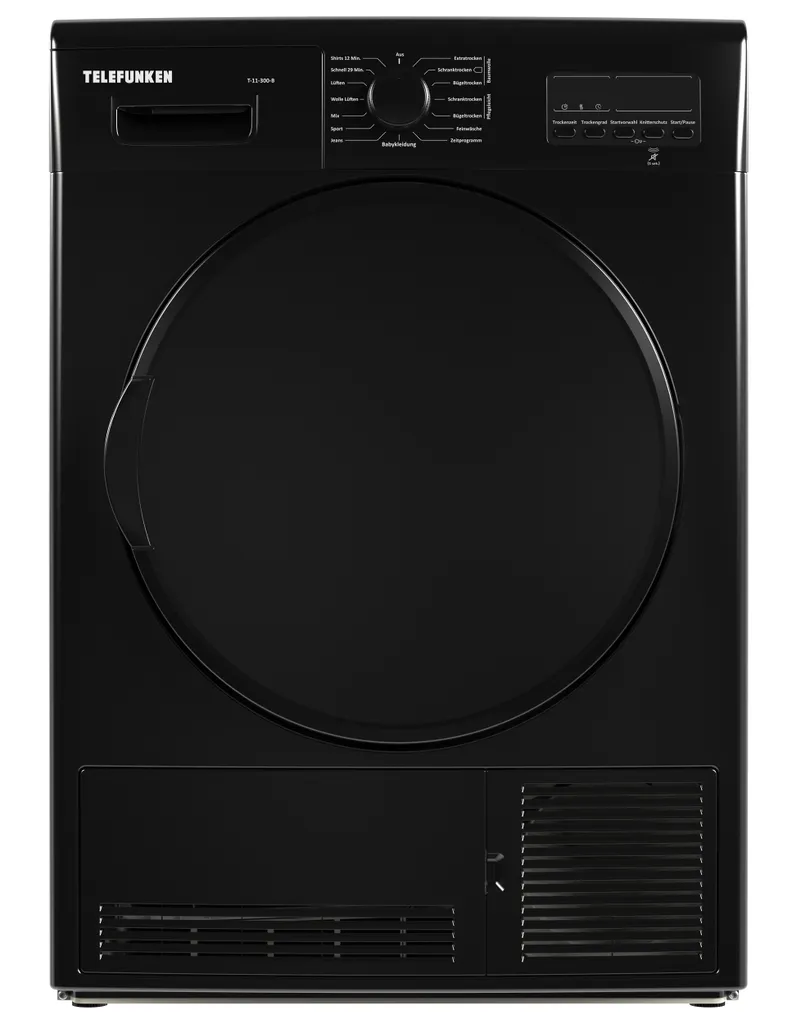 Telefunken T-11-300-B Kondenstrockner / 7kg / B/Knitterschutz/Reversierende Trommelbewegungen / 15 Programme 3 Telefunken T-11-300-B Kondenstrockner / 7kg / B/Knitterschutz/Reversierende Trommelbewegungen / 15 Programme