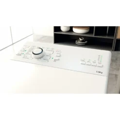 Bauknecht WAT Prime 550 SD N Toplader-Waschmaschine / 5,5 Kg / 1000 UpM/Kurz 15 /Startzeitvorwahl/leise Mit 60dB/ Mehrfachwasserschutz +/Kurz-Taste, Weiß -Hoovery Geschaft 1730ca1cb239f5a92930cd5f7c76eda2