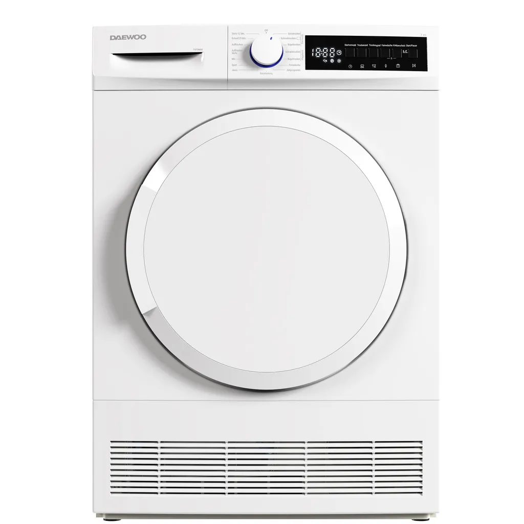 Trockner Kondenstrockner Wäschetrockner 7kg 15 Programme DAEWOO T7CT2W0DE 3 Trockner Kondenstrockner Wäschetrockner 7kg 15 Programme DAEWOO T7CT2W0DE