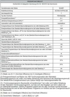 Sharp - KD-NHA7S7PW2-DE - Wärmepumpentrockner - 7 Kg -Hoovery Geschaft 23cf5a695b961befe49ee08ce04c7bc2