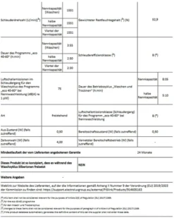 AEG L7WEF80600 Waschtrockner / 10 Kg Waschen / 6 Kg Trocknen / E / Energiesparend / Nachlegefunktion / ProSteam - Auffrischfunktion / Kindersicherung / 1600 U/min [] -Hoovery Geschaft 259a7e81644053f5b7c3e4b9b2dd5ece