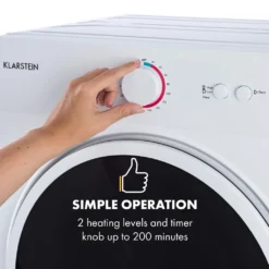 Klarstein Jet Set Wäschetrockner ,Ablufttrockner ,1020 W ,freistehend / Unterbau , ,3 Kg ,Ablufttrocknung ,Wärmewahl ,Timer Bis 200 Minuten ,Kompakt: 49 X 69 X 47 ,5 Cm (BxHxT) ,Edelstahltrommel ,weiß 11 Klarstein Jet Set Wäschetrockner ,Ablufttrockner ,1020 W ,freistehend / Unterbau , ,3 Kg ,Ablufttrocknung ,Wärmewahl ,Timer Bis 200 Minuten ,Kompakt: 49 X 69 X 47 ,5 Cm (BxHxT) ,Edelstahltrommel ,weiß -Hoovery Geschaft 34b83621795b2539a850982f2c934dfb