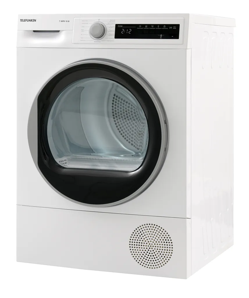 Telefunken T-WP8-10-B Wärmepumpentrockner / 8kg / / Knitterschutz / Reversierende Trommelbewegungen 6 Telefunken T-WP8-10-B Wärmepumpentrockner / 8kg / / Knitterschutz / Reversierende Trommelbewegungen – Bild 4
