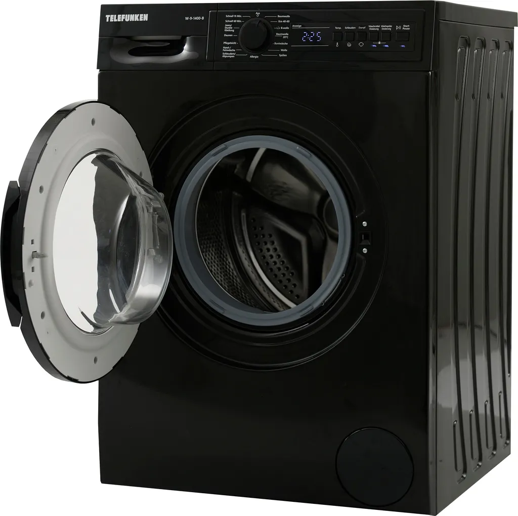 Telefunken W-9-1400-B Waschmaschine (9 Kg / 1400 U/Min) Mit LED Display, Mengenautomatik, Dosierungsautomatik, Inverter Motor 4 Telefunken W-9-1400-B Waschmaschine (9 Kg / 1400 U/Min) Mit LED Display, Mengenautomatik, Dosierungsautomatik, Inverter Motor – Bild 2