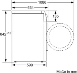 Bosch WQG233D40 Freistehender Wärmepumpentrockner, Frontlader, +, Kondensations, 176 KWh/Jahr, 8 Kg Fassungsvermögen, 64 DB Geräuschemissionen, 59,8 Cm Breite, Startzeitvorwahl -Hoovery Geschaft 5f8526706cf54dc15be2faac3e9a76f6