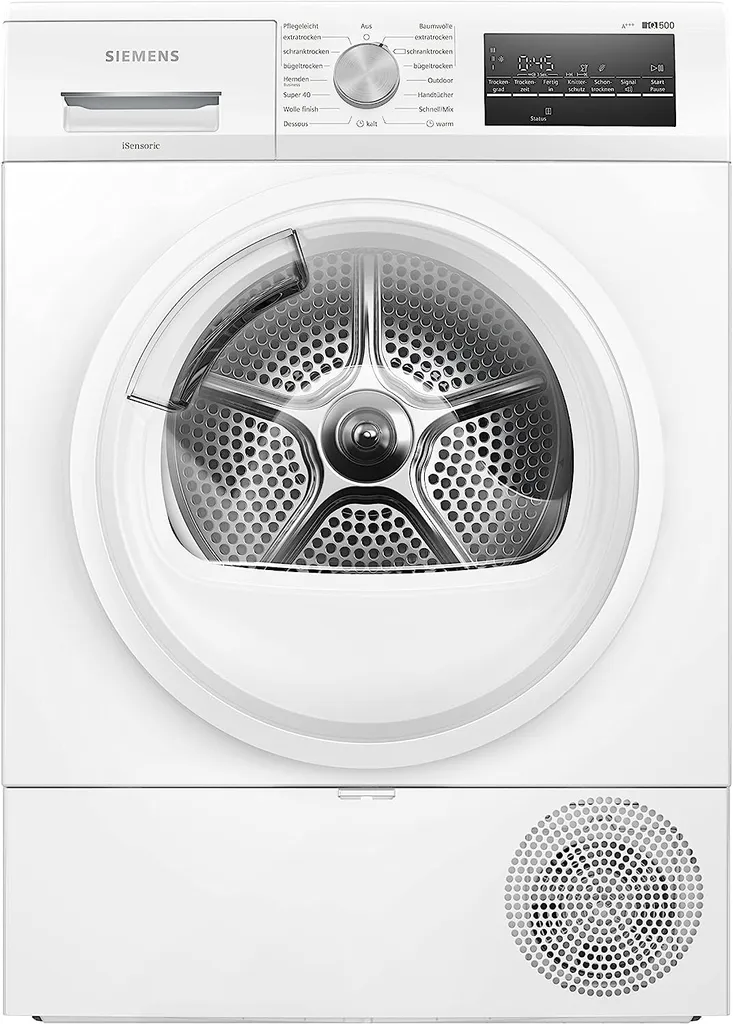 Siemens IQ500 WT47R440 Wärmepumpentrockner - Weiß 8 Siemens IQ500 WT47R440 Wärmepumpentrockner - Weiß – Bild 6