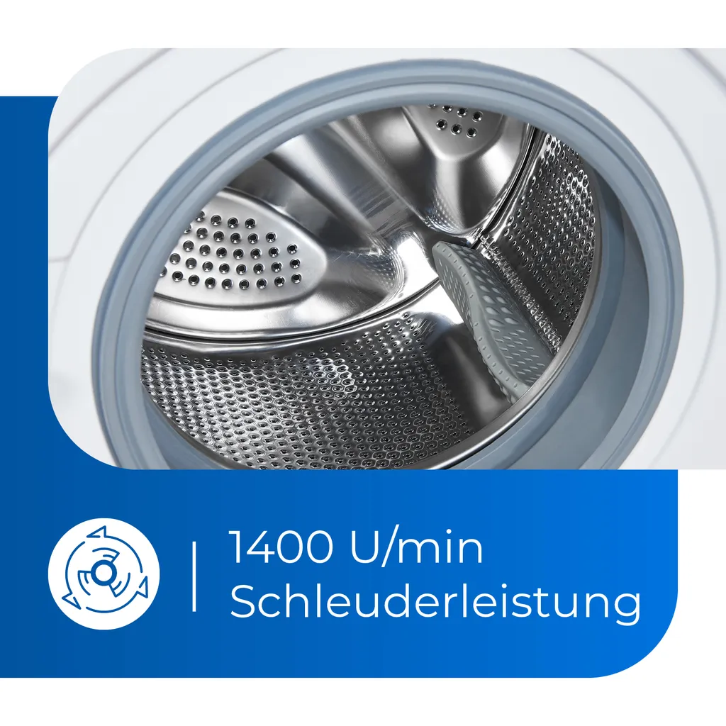 Exquisit Waschmaschine WA7014-030E Weiss | 7 Kg Fassungsvermögen | Weiß 7 Exquisit Waschmaschine WA7014-030E Weiss | 7 Kg Fassungsvermögen | Weiß – Bild 5