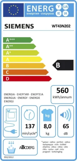 Siemens Kondenstrockner WT43N202 IQ300, 8 Kg -Hoovery Geschaft 7a9d04a00116130261b30fe51b7389f7