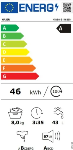 Haier HW80-B14636N Frontlader Waschmaschine 8 Kg Vollwasserschutz -Hoovery Geschaft 7bfb2f223d93c423cb0ca7aaa289cfe7