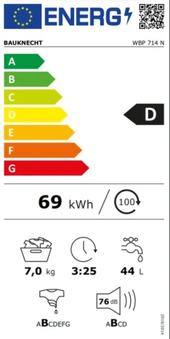 Bauknecht Waschmaschine WBP714N 7kg 1400U/min Allergie-Programm EEK; D -Hoovery Geschaft 82302890335b8afffab20acbbf6894b8