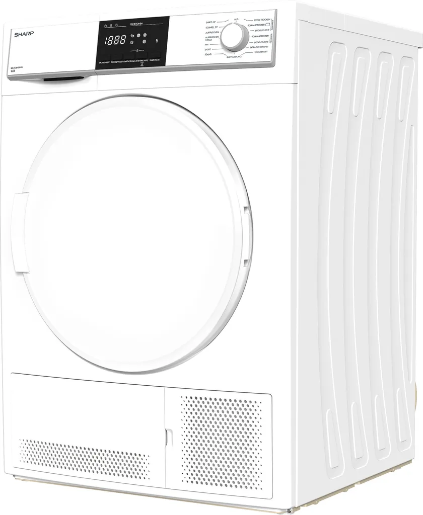Sharp KD-HCB7S7PW9-DE Kondenstrockner 7kg LED-Display LED-Trommelbeleuchtung 7 Sharp KD-HCB7S7PW9-DE Kondenstrockner 7kg LED-Display LED-Trommelbeleuchtung – Bild 5
