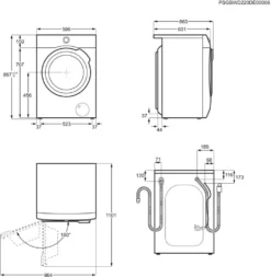 AEG LWR9W80609 Waschtrockner Frontlader Freistehend 10kg + 6kg Öko Lavamat -Hoovery Geschaft 87069bc7d17244d89436cbb7f4f111df