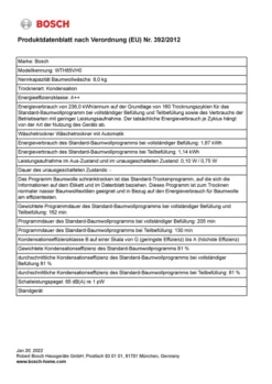 Bosch Serie | 4, Wärmepumpentrockner, 8 Kg WTH85VH0 23 Bosch Serie | 4, Wärmepumpentrockner, 8 Kg WTH85VH0 -Hoovery Geschaft 8de38c612e958f94c70ecaeb3b0c311a