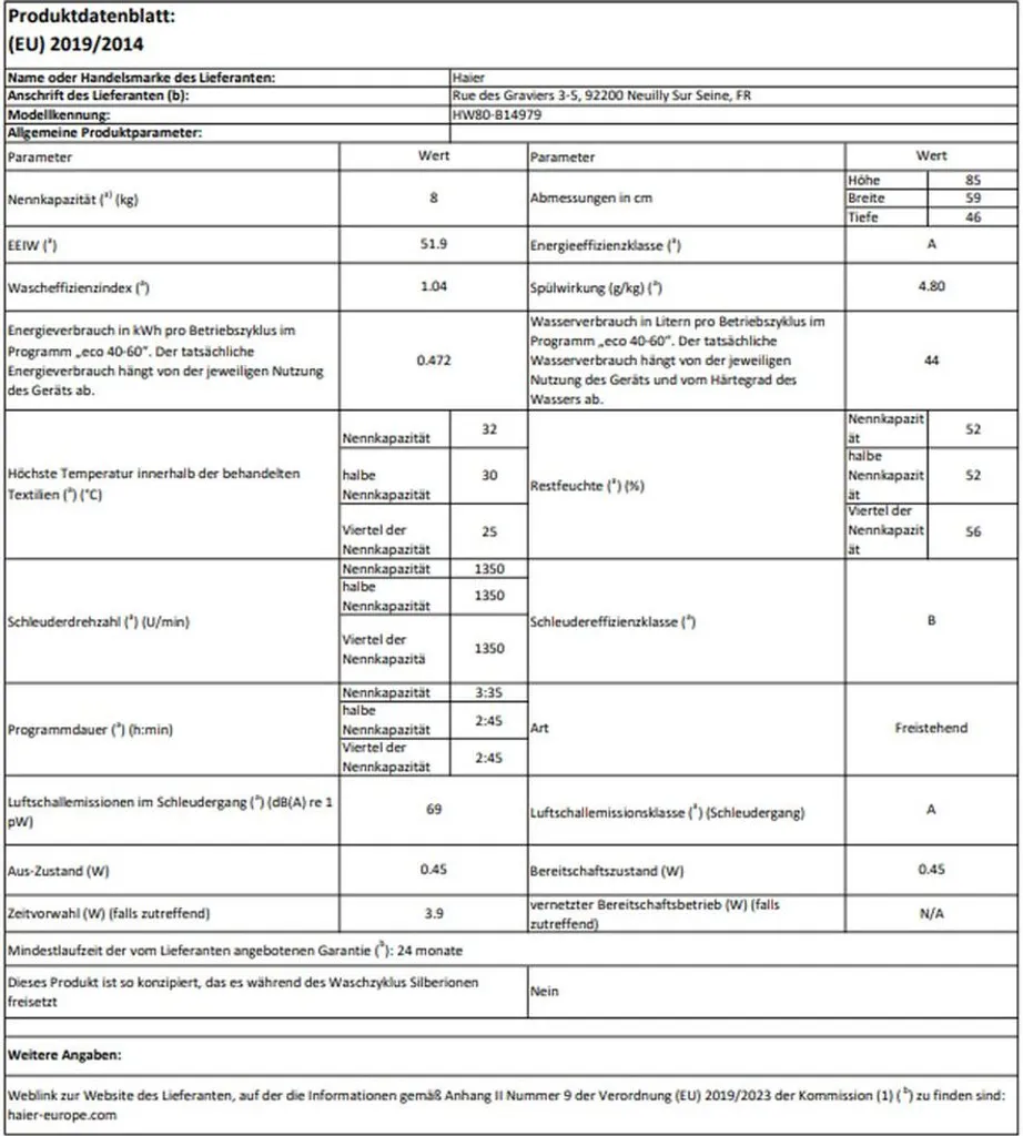Haier HWD80-B14979 I-PRO 7 Waschtrockner 8kg Waschen & 5kg Trocknen 13 Haier HWD80-B14979 I-PRO 7 Waschtrockner 8kg Waschen & 5kg Trocknen – Bild 11