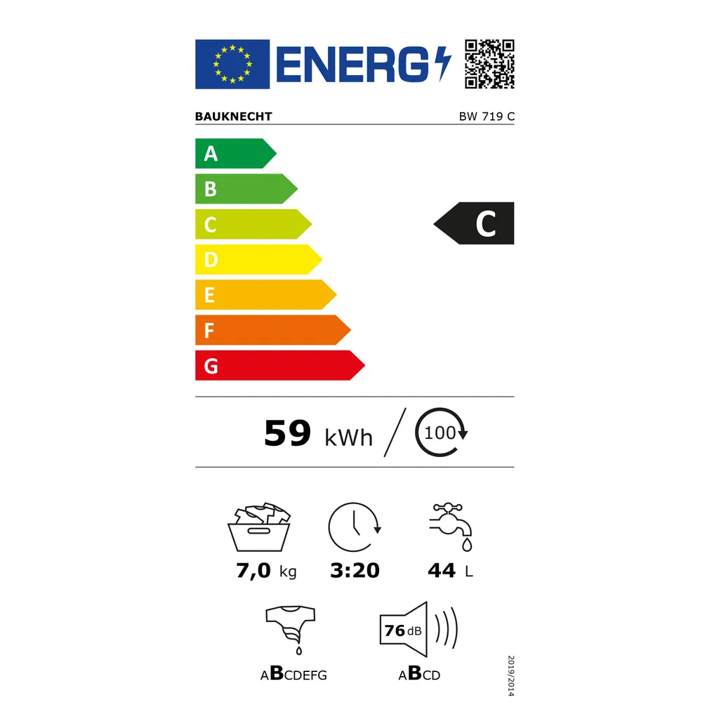 BAUKNECHT BW 719 C Waschmaschine Frontlader 7 KG 6 BAUKNECHT BW 719 C Waschmaschine Frontlader 7 KG – Bild 4