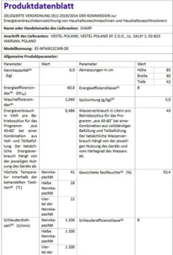 Sharp - ES-NFW612CWB-DE - Waschmaschine - 6 Kg - Raumsparmodel -Hoovery Geschaft adf27b2aadf1c2b129c46ac4f761444e