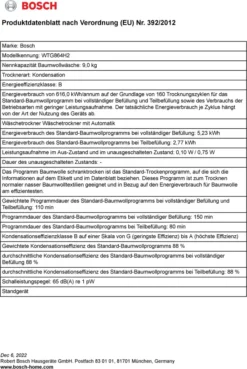Bosch Kondens-Trockner WTG864H2 -Hoovery Geschaft ae70abdb021cee7b1b78c5c7b261451f
