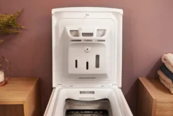 Bauknecht WAT Prime 550 SD N Toplader-Waschmaschine / 5,5 Kg / 1000 UpM/Kurz 15 /Startzeitvorwahl/leise Mit 60dB/ Mehrfachwasserschutz +/Kurz-Taste, Weiß -Hoovery Geschaft b44cae68b628be2740e1ff15cd18e79b