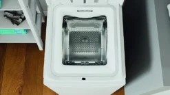 Hoovery Geschaft 3 Privileg PWT E71253P N (DE) Toplader Waschmaschine / 7 Kg / 1152 UpM/Soft-Opening/Kurz 45‘/Startzeitvorwahl/Wolle-Programm/Wasserschutz/Bügelleicht-Option/Kindersicherung Weiß [