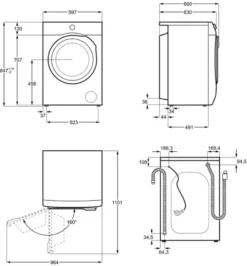 AEG L7WEF80600 Waschtrockner / 10 Kg Waschen / 6 Kg Trocknen / E / Energiesparend / Nachlegefunktion / ProSteam - Auffrischfunktion / Kindersicherung / 1600 U/min [] -Hoovery Geschaft bc28d9b670ab21dca1394f26127ecd2d