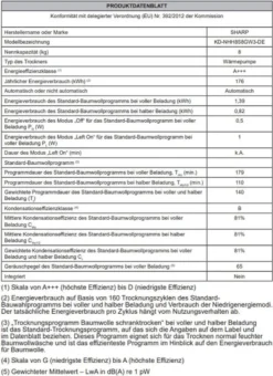 Sharp - KD-NHH8S8GW3-DE - Wärmepumpenrockner - 8 Kg - -Hoovery Geschaft c03771756cf69cffddef2dc6e5fea06f