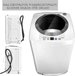 COSTWAY Waschmaschine, Toplader, Waschvollautomat Miniwaschmaschine, 3,5kg Kapazität, 7 Programme, Pump, LED-Anzeige, 12 COSTWAY Waschmaschine, Toplader, Waschvollautomat Miniwaschmaschine, 3,5kg Kapazität, 7 Programme, Pump, LED-Anzeige, -Hoovery Geschaft cade5a57055046c740e9be317932ec8f