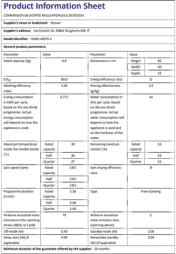 Hoover H-WASH 300 H3WS 485TE-S Waschmaschine / 8 Kg / 1400 U/Min / Smarte Bedienung Mit Wi-Fi Und Bluetooth / Spezielle Extra Care-Programme Zur Wäschepflege / Active Steam Dampffunktion -Hoovery Geschaft cf0516f063a475a3cdd570dcb8f82e50
