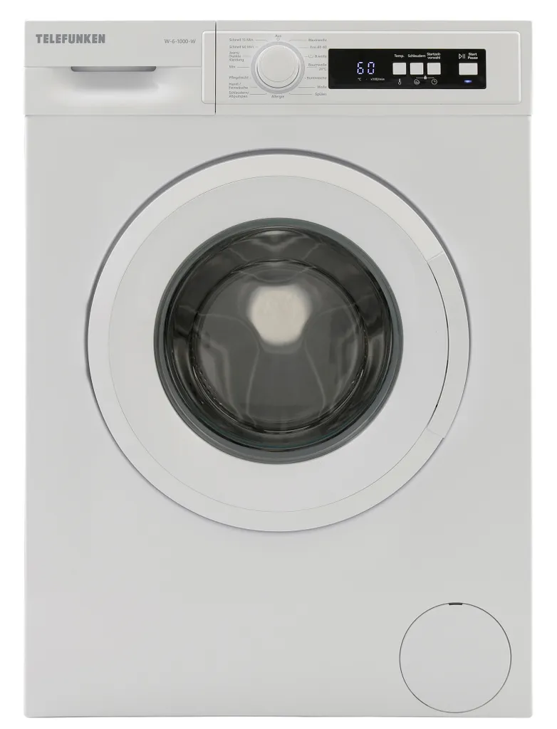 Telefunken W-6-1000-W Waschmaschine (6 Kg / 1000 U/Min) Mit LED Display, Mengenautomatik Und Überlaufschutz 3 Telefunken W-6-1000-W Waschmaschine (6 Kg / 1000 U/Min) Mit LED Display, Mengenautomatik Und Überlaufschutz