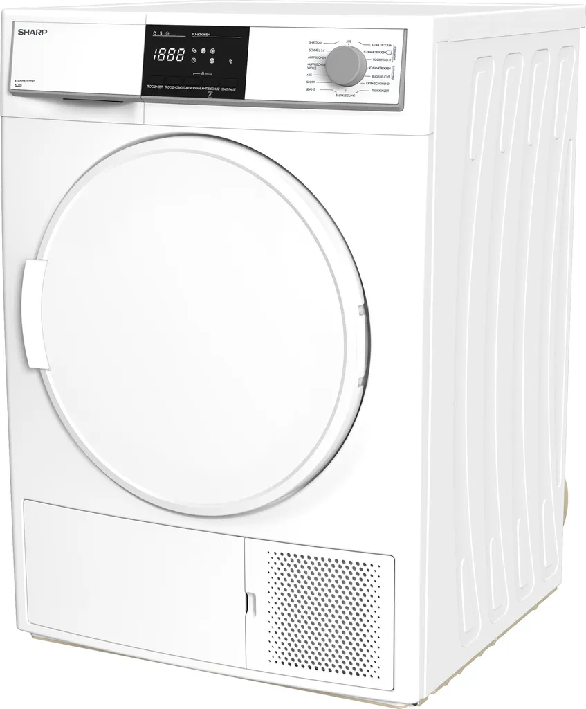 Sharp KD-HHB7S7PW2-DE 7kg Wärmepumpentrockner 4 Sharp KD-HHB7S7PW2-DE 7kg Wärmepumpentrockner – Bild 2
