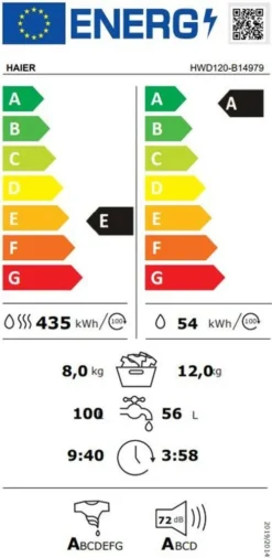 Waschtrockner 12kg Waschen 8kg Trocken XL Trommel HAIER HWD120 B14979 -Hoovery Geschaft d6834827dc935fb721204724efd0a849