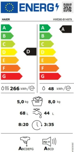 Haier HWD80-B14979 I-PRO 7 Waschtrockner 8kg Waschen & 5kg Trocknen 31 Haier HWD80-B14979 I-PRO 7 Waschtrockner 8kg Waschen & 5kg Trocknen -Hoovery Geschaft d77afab568ab99d7c13a27bd87e84592