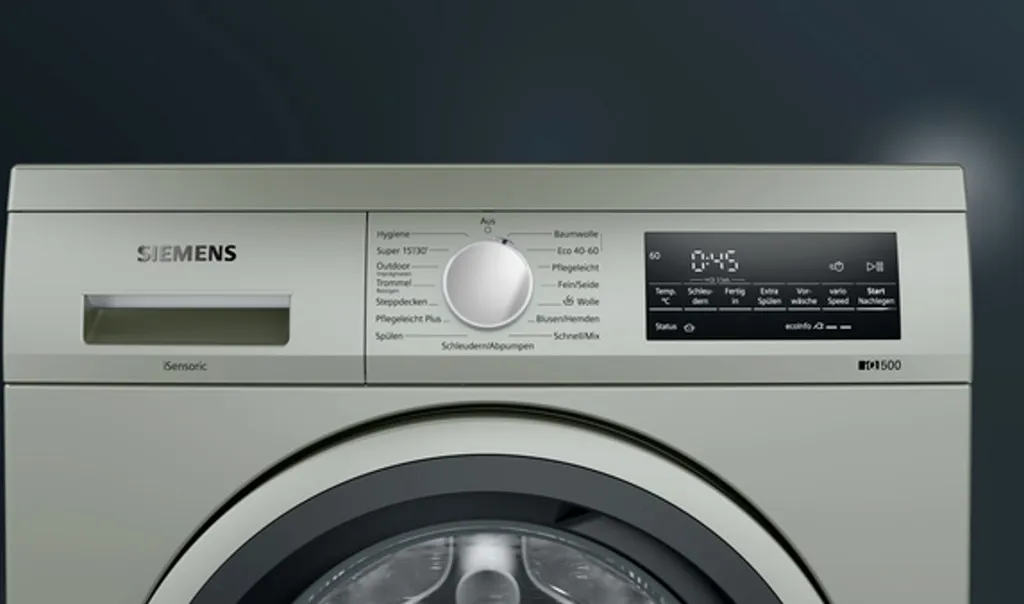 Siemens IQ500 WU14UTS9 Waschmaschine Frontlader 9 Kg 1400 RPM A Silber, Edelstahl 5 Siemens IQ500 WU14UTS9 Waschmaschine Frontlader 9 Kg 1400 RPM A Silber, Edelstahl – Bild 3