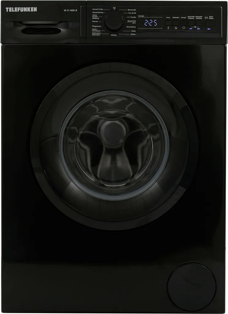 Telefunken W-9-1400-B Waschmaschine (9 Kg / 1400 U/Min) Mit LED Display, Mengenautomatik, Dosierungsautomatik, Inverter Motor 9 Telefunken W-9-1400-B Waschmaschine (9 Kg / 1400 U/Min) Mit LED Display, Mengenautomatik, Dosierungsautomatik, Inverter Motor – Bild 7