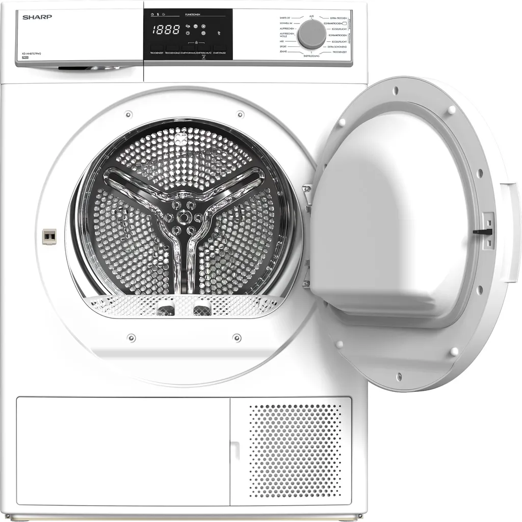 Sharp KD-HHB7S7PW2-DE 7kg Wärmepumpentrockner 5 Sharp KD-HHB7S7PW2-DE 7kg Wärmepumpentrockner – Bild 3