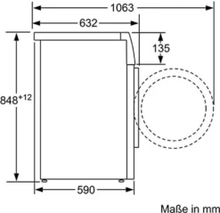 Bosch WAV28MWIN Serie 8 Waschmaschine Frontlader/A / 48 KWh/100 Waschzyklen / 1400 UpM / 9kg / Weiß/Fleckenautomatik / 4D Wash System/Home Connect/EasyStart -Hoovery Geschaft f98b615da3749077ffa40bb0e0be5735