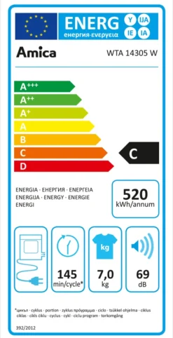 Amica WTA 14305 W, Ablufttrockner, 7 Kg, Weiß -Hoovery Geschaft fa311ab34411cd034670ca87aa96dc58