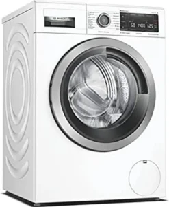 Bosch WAV28MWIN Serie 8 Waschmaschine Frontlader/A / 48 KWh/100 Waschzyklen / 1400 UpM / 9kg / Weiß/Fleckenautomatik / 4D Wash System/Home Connect/EasyStart