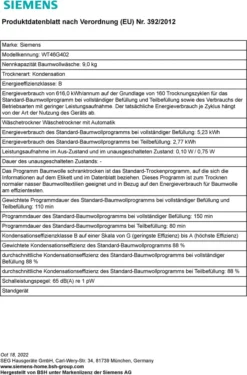 Siemens WT46G402, IQ500, Kondensations-Trockner, 9 Kg -Hoovery Geschaft fe0280fbf6558d351f97b14fdc37cfd8
