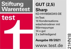 Sharp KD-HHH8S8GW3-DE Wäschetrockner Trockner Wärmepumpentrockner 8kg -Hoovery Geschaft ff27225e0915e91ea198e2defbb952d4
